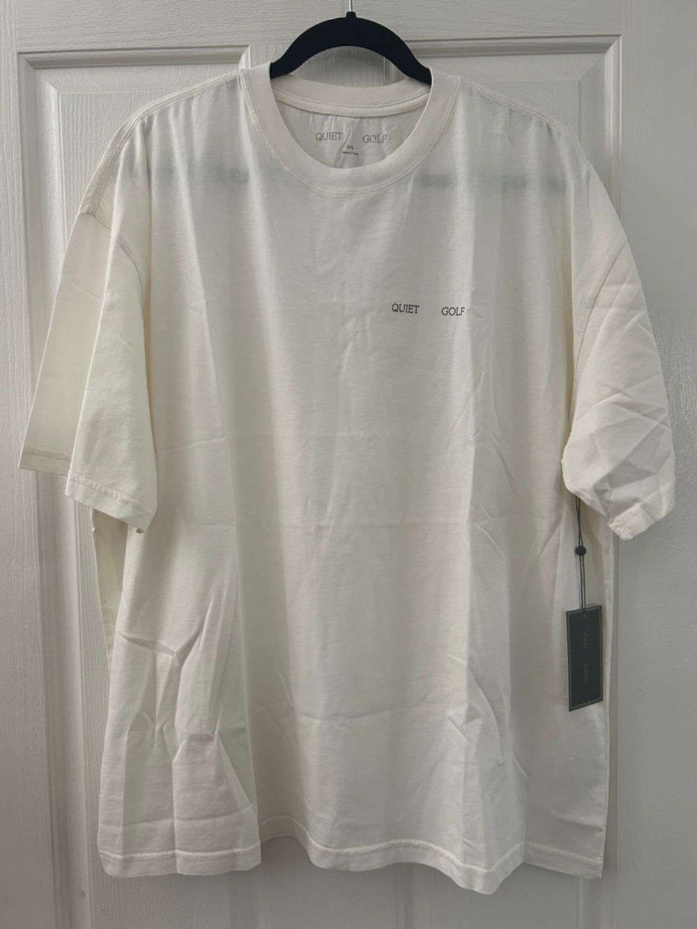 Quiet Golf White Wordwork Crew Neck T-Shirt